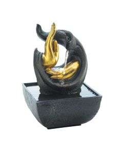 GOLDEN HANDS ACCENT TABLETOP FOUNTAIN